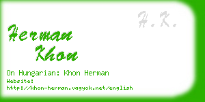 herman khon business card